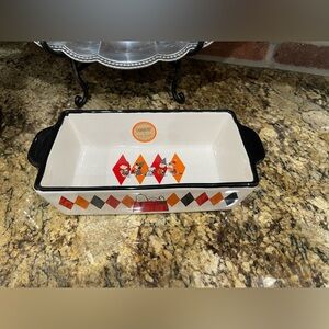 Rae Dunn PEANUTS TRICK OR TREAT rectangle baking dish - Brand new LAST ONE!